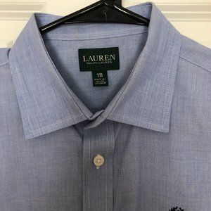 Blue Lauren Teen Boy Dress Shirt